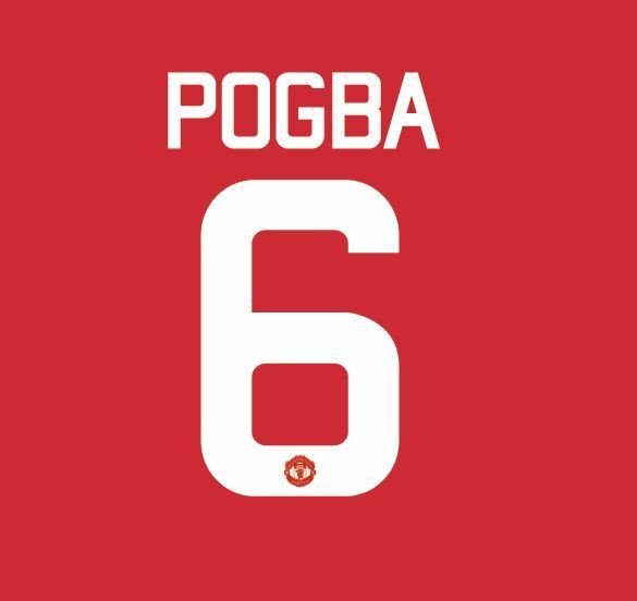 Load image into Gallery viewer, Pogba 6 Manchester United 2017 Europa Final Home Football Nameset for shirt
