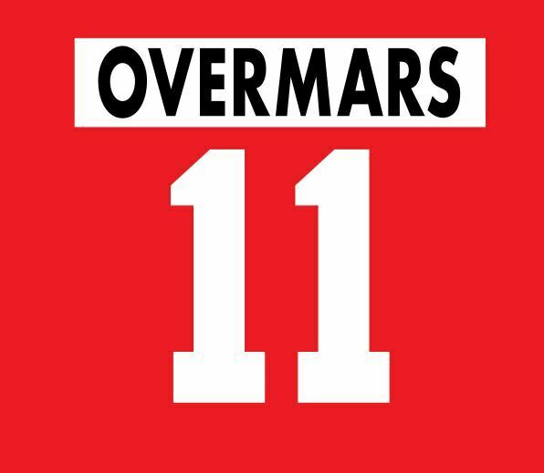 Overmars #11 Ajax 1995-1996 Home Football Nameset for shirt