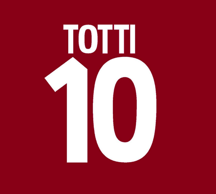 Totti #10 Roma 2000-2002 Home Football Nameset for shirt