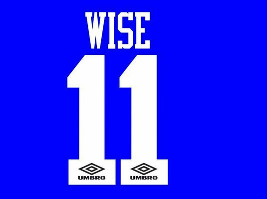 Wise #11 Chelsea 1994-1997 Home Football Nameset for shirt