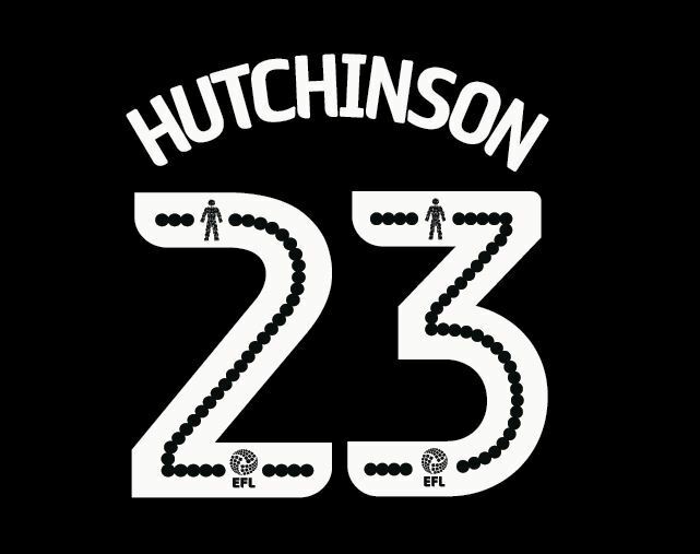 Hutchinson 23 2016-2017 Sheffield Wednesday Away Football Nameset for shirt