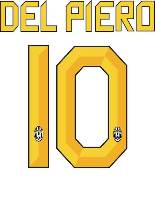 Del Piero #10 2010-2011 Juventus Home Football Nameset for shirt