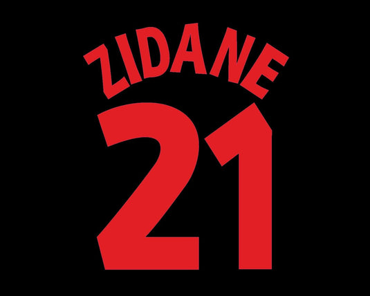 Zidane 21 Kappa Juventus 1999-2000 Home Football Nameset for shirt