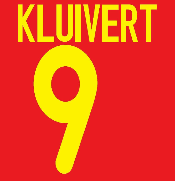 Kluivert 9 2002-2003  Barcelona  Home Football Nameset for shirt