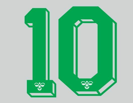 Load image into Gallery viewer, Hummel 1987-1990 Number Green for Football Shirt Nameset
