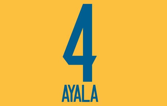 Ayala #4 Tigres UANL 2016-2017 Home Football Nameset for shirt