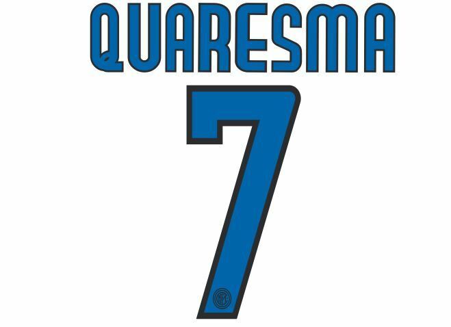 Quaresma #7 Inter Milan 2009-2010 Away Football Nameset for shirt