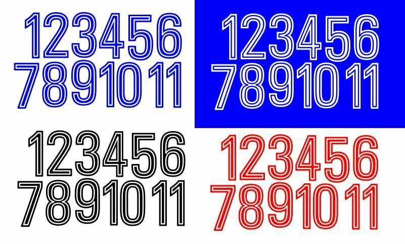 Name Set 1976 Style Flock Football Shirt Nameset Any Number Soccer Heat Print J ...