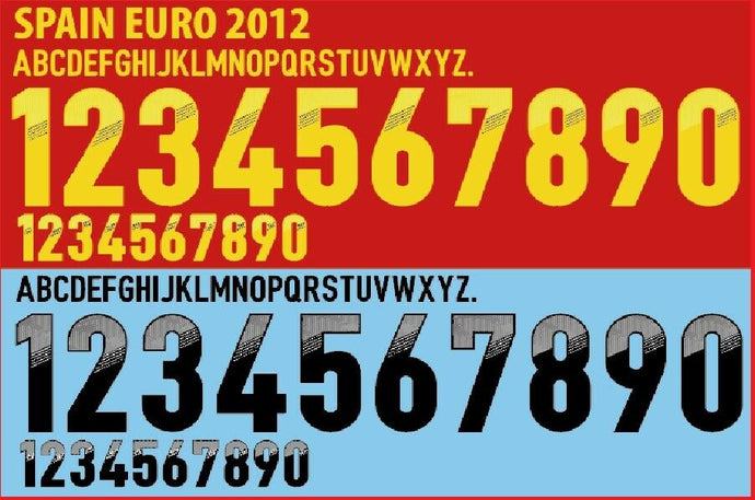 Spain Euro 2012 Away / Home Football Shirt Nameset Any Name & Number