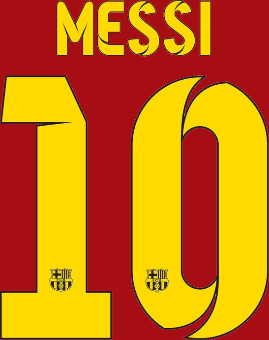 Messi #10 2014-2015 Barcelona Home Football Nameset for shirt