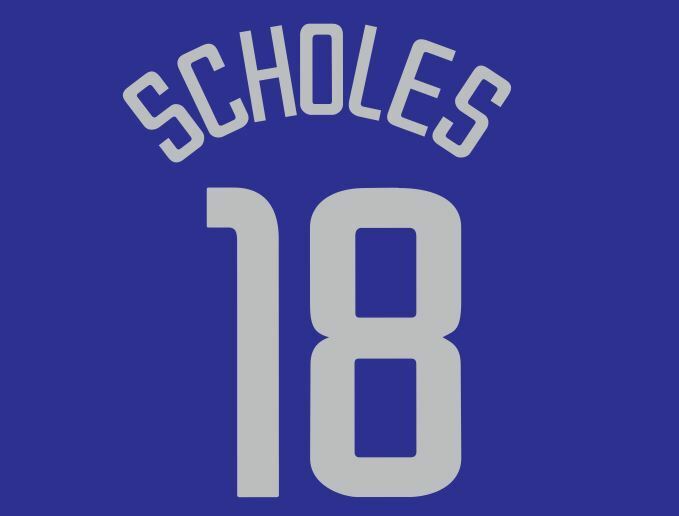 Scholes #18  Manchester United 2002-2003 European Away Football Nameset 4 shirt