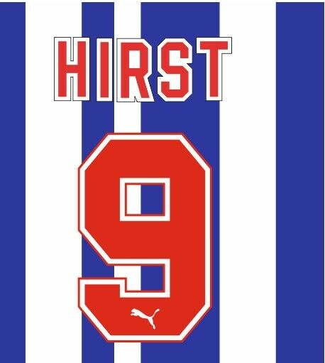 Hirst #9 Sheffield Wednesday 1993-1994 Home/Fourth Football Nameset