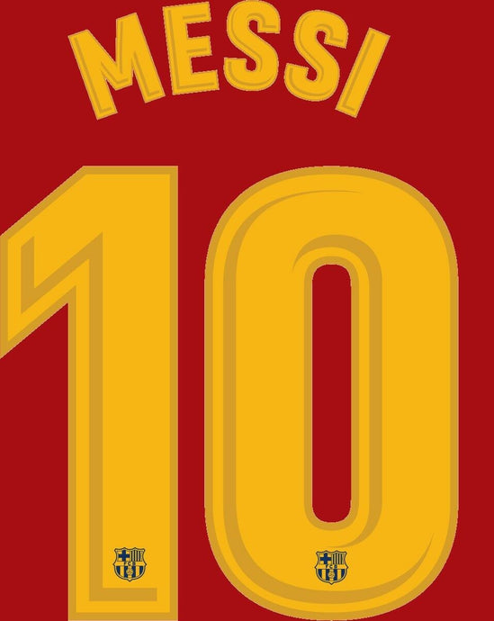 Messi #10 2017-2018 Barcelona Home Football Nameset for shirt