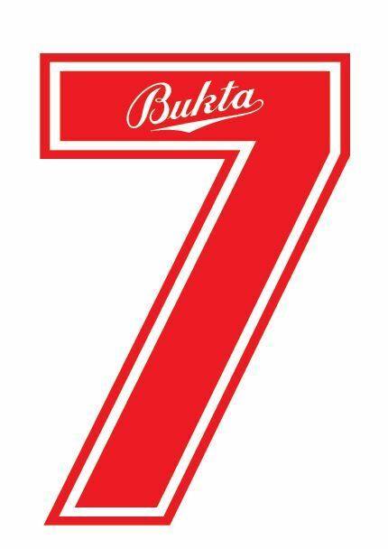 Load image into Gallery viewer, Bukta 1989-1992 Number Red for Football Shirt Nameset inc Wolves Watford
