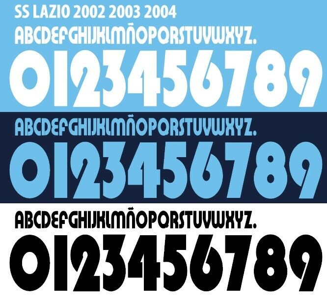 Lazio 2002-2004 Home/Away Football Nameset Build Your Own Name and Numbers