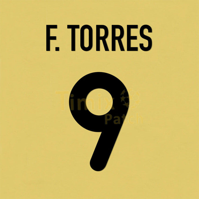 Torres #9 Atletico Madrid 2001-2002 Home Football Nameset for shirt