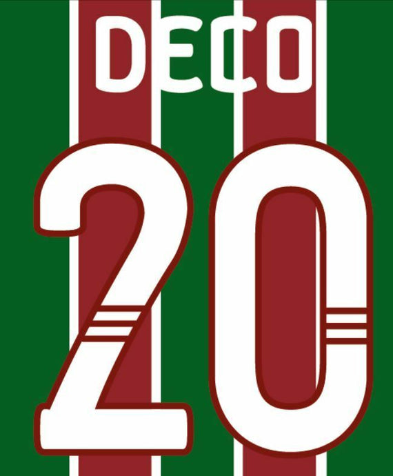 Deco  #20 Fluminese 2010 Home Football Nameset for shirt