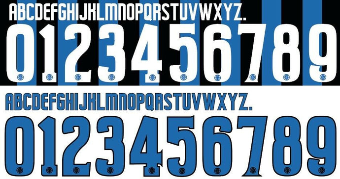 Inter Milan 2006-2007 Home/away Football Nameset Build Your Own Name and Numbers