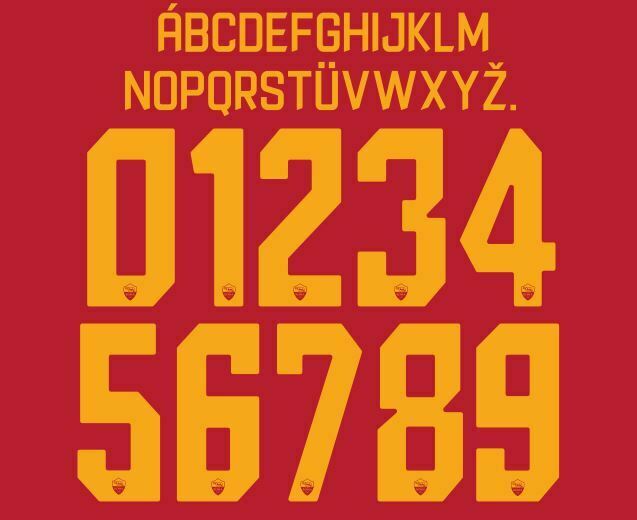 Roma 2017-2018 Home Football Nameset for shirt Any Name & Number