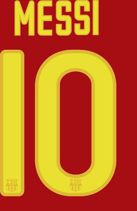 Messi #10 Barcelona 2011-2012 Home Football Nameset for shirt