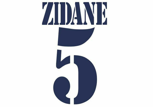 Zidane #5 Real Madrid 2001-2003 Home Football Nameset Navy for shirt