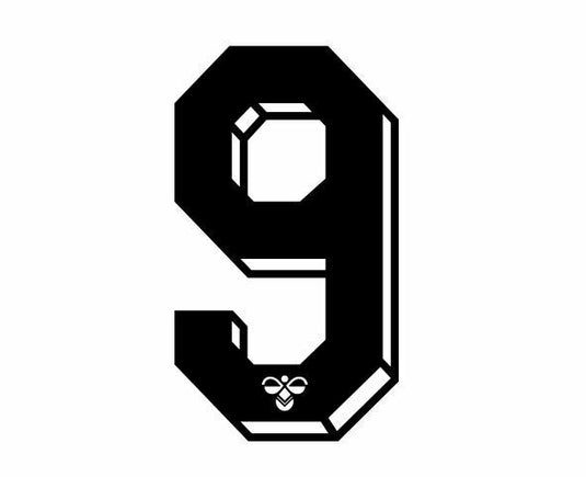 Hummel 1987-1990  Number Black Flock for Football Shirt Nameset
