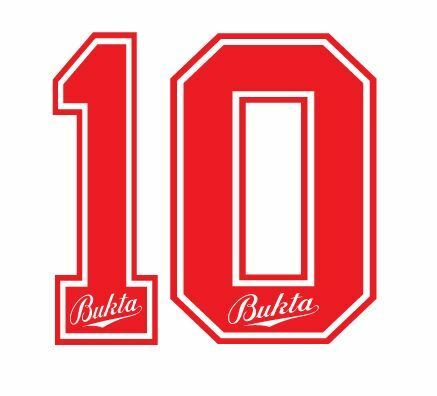 Load image into Gallery viewer, Bukta 1989-1992 Number Red for Football Shirt Nameset inc Wolves Watford
