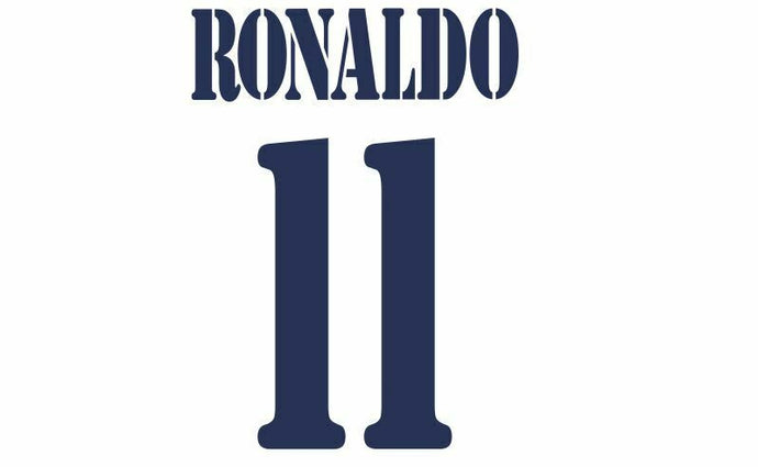 Ronaldo #11 Real Madrid 2002-2003 Home Football Nameset for shirt