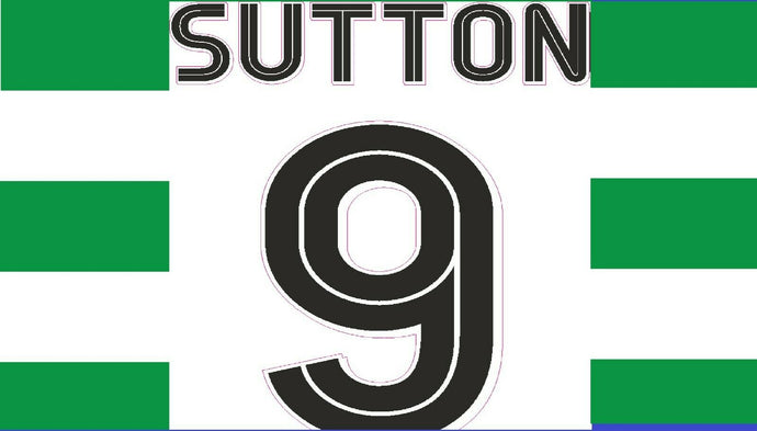 Sutton #9 Celtic 2004-2006 Home Football Nameset for shirt