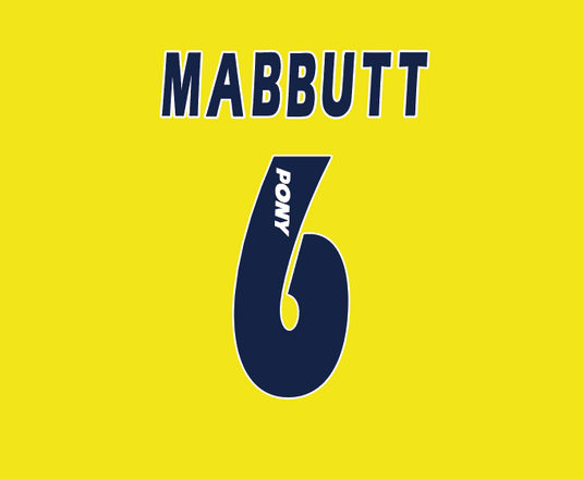Mabbutt 6 1996-1997 Tottenham Hotspur Spurs Home / Third Football Nameset shirt