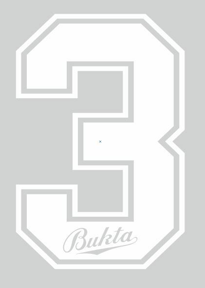 Bukta 1989-1992 Number White for Football Shirt Nameset inc Wolves Watford