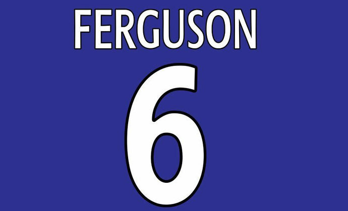 Ferguson #6 Rangers 2007-2008 Europa League Home Football Nameset for Shirt