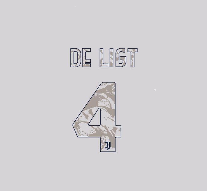 De Ligt 4 2020-2021 Away Camo Football Nameset for shirt Juventus