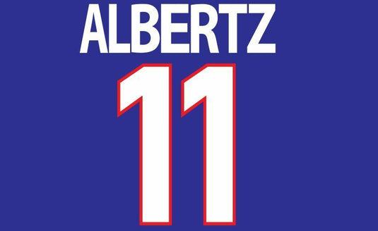 Albertz #11 Rangers Home Football Nameset for Shirt