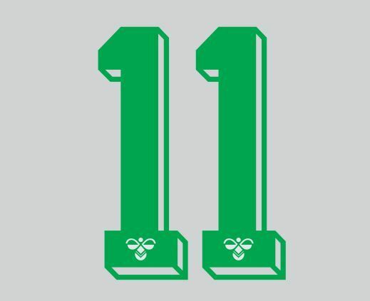 Load image into Gallery viewer, Hummel 1987-1990 Number Green for Football Shirt Nameset
