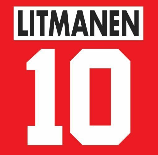Litmanen #10 Ajax 1995-1996 Home Football Nameset for shirt