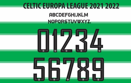 Celtic 2021-2022 Europa League Home Football Shirt Nameset Any Name & Number