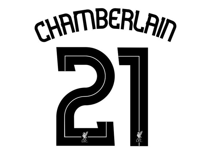 Chamberlain #21 Liverpool 2017-2018 Cup Third Football Nameset for shirt