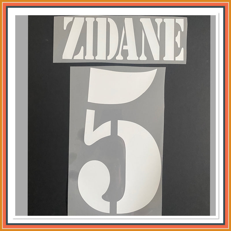 Load image into Gallery viewer, Zidane #5 Real Madrid 2001-2003 Away Football Nameset for shirt
