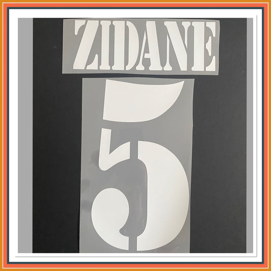 Zidane #5 Real Madrid 2001-2003 Away Football Nameset for shirt