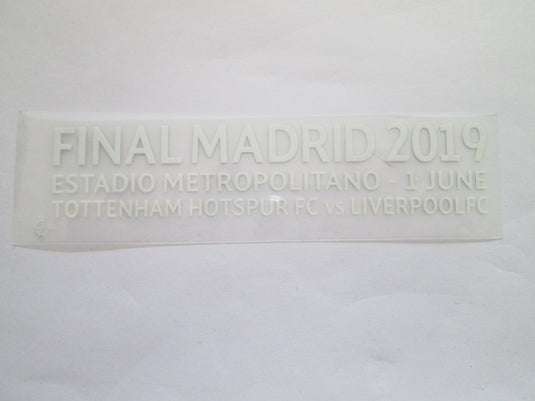 Champions League Final Liverpool Vs Spurs 2020 Detail Patch For Football Shirt