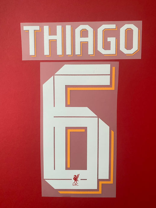 thiago liverpool 2022 2023 home football shirt cup champions league nameset