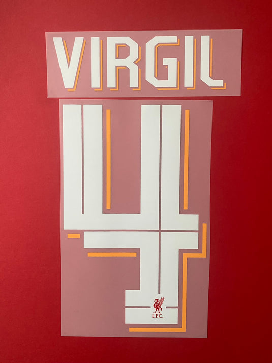Virgil #4 Liverpool 2022-2023 Champions League & Cup Nameset for Football Shirt