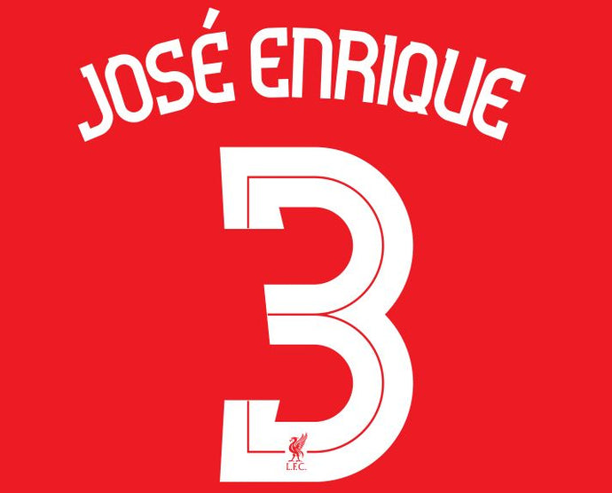 Jose Enrique #3 Liverpool 2014-2015 Cup Home Football Nameset for shirt