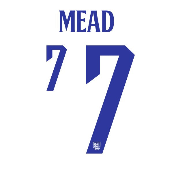 mead england lionesses home football shirt euro 2022 nameset 