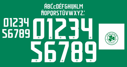 Republic of Ireland 2024 qualifier nameset for football shirt home