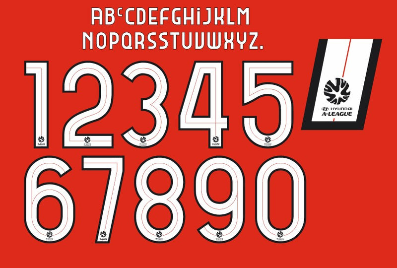 Load image into Gallery viewer, A League Australia 2013-2016 Nameset for Football Shirt Choose Name and Number

