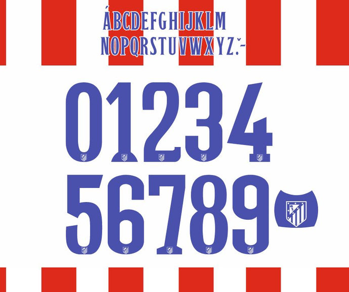 Atletico Madrid 2014-2015 Home Football Nameset for shirt Any Name & Number