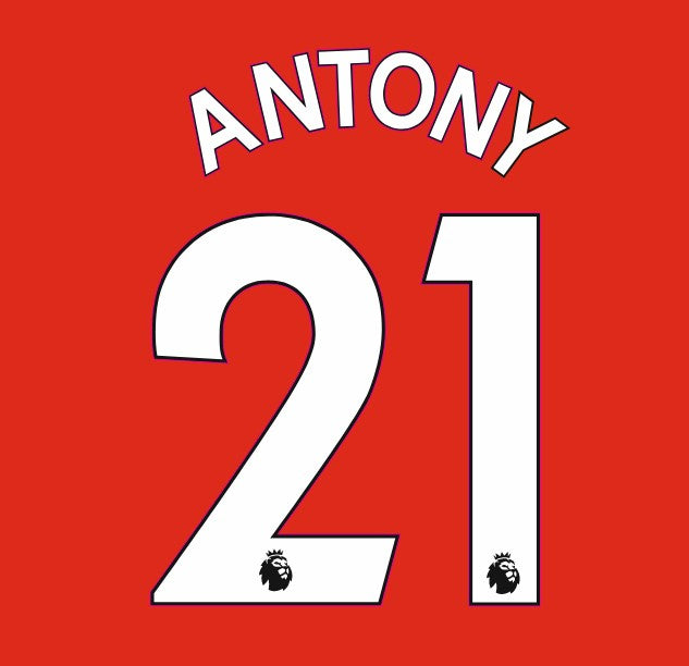 Antony #21 Manchester United EPL Home Nameset for Football Shirt