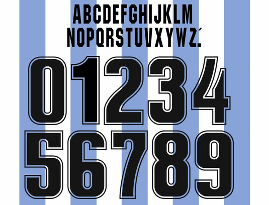 argentina 1999 2000 home nameset for football shirt